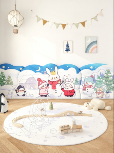Anti-collision Soft Protective Wall Guard for Childrens Rooms Self-adhesive 3D Carton Decor