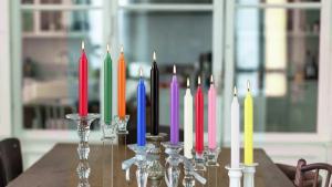 12 Pcs 3.9*0.4Inch White Small Stick Candles No Drip Dinner Candles Suitable for Various Places and Holidays