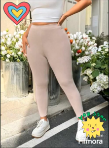 Wena Plus Size High-Waist Leggings for Women – Stretchable Cotton Spandex with Side Pocket (Fits L–3XL)