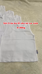 Combo 5 áo ba lỗ cho bé trai bé gái Chất 100% Cotton Cao Cấp kington 4-12kg áo ba lỗ bé sơ sinh có tách lẻ