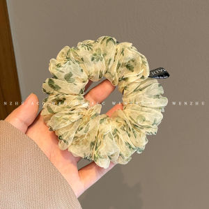 WENZHU | Elegant Green Tulle Hair Tie Head Accessory