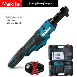 Makita | Cờ Lê Ratchet Không Dây Makita DWR180 18V Không Chổi Than 47.5Nm 0-800RPM Có Đèn LED Đầu Nối 1/4 3/8 Inch Dùng Cho Công Việc Trong Khoang Động Cơ
