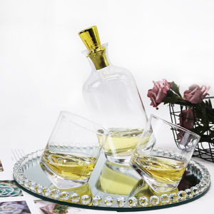 Nordic Creative Gold Cap Crystal Glass Decanter Set