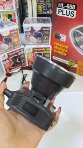 ไฟฉายคาดหัว LED ยี่ห้อ HENG LI XIANG รุ่น HL-658 Plus มีให้เลือก เเสงขาว เเละเเสงเหลือง 500W ขนาดใหญ่มาก มีจอเเสดงชั่วโมงการใช้งาน ใช้ชาร์จมือถือได้ ใช้งานนานสูงสุง 30 ชั่วโมง