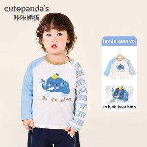 CUTEPANDAS | Áo Thun Đệm Cánh Tay Cho Trẻ Em