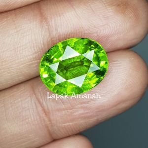 Batu Permata Green Peridot Asli Top Luster Kristal Super Mewah