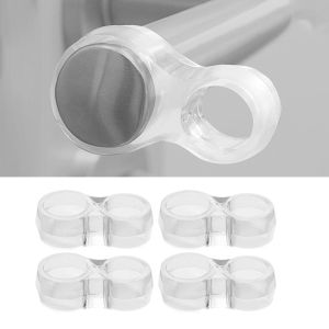 5Pcs Silica Gel Door Stop Transparent Door Handle Buffer Baby Safety Shockproof Pad Walls Furniture Protective Door Stopper