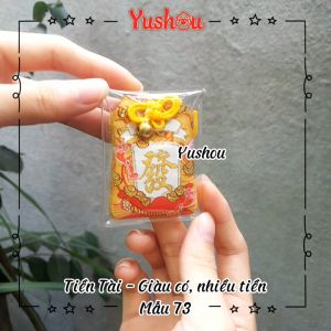 Móc Khóa Yushou Tiền Tài - Mẫu 73 - Giàu Có Nhiều Tiền (Kiểu Omamori) Có sẵn