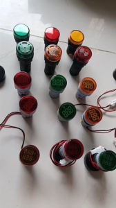 Đèn báo có hiển thị vôn báo ampe báo pha đèn có còi phi 22mm điện áp từ 50V-380V