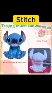 Tượng thạch cao trắng Stitch M89 (Không kèm màu) Bé Tô Màu Tô Tượng trò chơi trẻ em