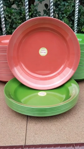12 Pcs Piring Bulat 9 Inchi Semi Melamin