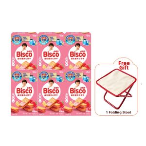 Glico | Probiotic Biscuit Milk Strawberry Chocolate Flavor 6 Packs