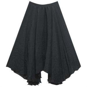 Dark Style Asymmetric Hem Cotton Linen Breathable Summer Japanese Yamamoto Big Skirt Half Skirt Simple Commute High Waist