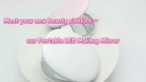 Gương Trang Điểm Cầm Tay LED Có Đèn Độ Phóng Đại 6x Gương Du Lịch Hai Mặt Mini Có Đèn Chiếu Sáng Thiết Kế Khung Nhỏ Gọn