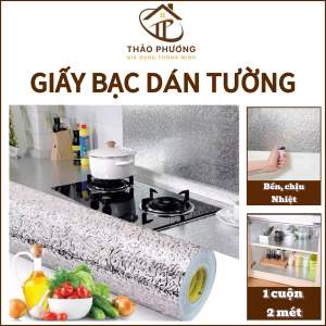 Cuộn giấy bạc dán bếp cách nhiệt chống thấm chống cháy dễ lau chùi vết dầu mỡ 2m x 60cm