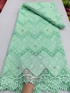 OLEVO | African Gilding Guipure Cord Lace Fabric 2026 Nigerian Chiffon Cotton Lace Fabric High Quality Nigerian Material Sewing AT2819