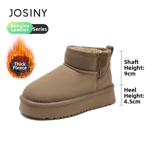 Josiny | Insulated Faux Fur Lined Thick Sole Height Increasing Snow Boots