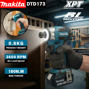 Makita | Makita DTD173 Blue 18V Brushless Lithium-ion Impact Driver Power Tool Multifunctional Tool Drill Bit Power Tool