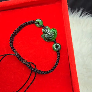 Q1545 Vòng hồ ly mix 2 đồng điếu CThạck Sơn Thủy tết handmade - Phong Thuỷ TUDO