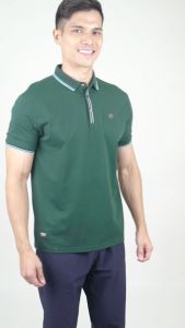 Forest Soft-Touch Silky Cotton Slim Fit Mercerized Look Knitted Polo Tee | Baju T Shirt Lelaki - 23789
