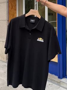 dangerouspeople | Childish Embroidery Campus Style Polo T-Shirt