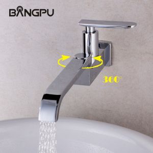 BANGPU | Full Copper Kitchen Cold Water Faucet Extendable Quick Open Rotatable