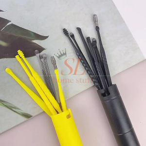 Korek Kuping Set 7 IN 1 Tabung / Alat Pembersih Telinga 7Pcs Dalam 1 Tabung Portable Gantungan Kunci