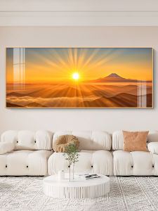Rising Sun Eastward Decorative Painting Modern Minimalist Style Living Room Bedroom Sofa Background Wall Artwork Sun Sketch