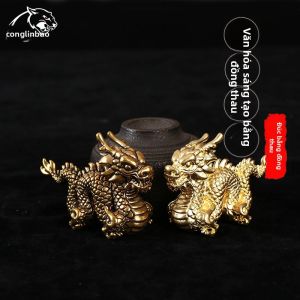 Solid Brass 3D Lucky Dragon Decorative Artisan Craft