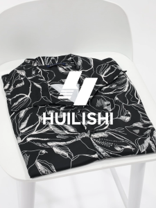 HUILISHI Oversized Hawaiian Style Drape Silky Casual Loose Mens Short-Sleeved Floral Shirt