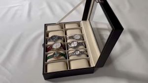กล่องนาฬิกา PUหนังคลาสสิก กล่องใส่นาฬิกา3/6/10/12/20เรือน/24เรือน Watch Box กล่องใส่เครื่องประดับ