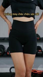 Quần đùi tập gym yoga Fitme legging nữ cạp cao tôn dáng co giãn 4 chiều cao cấp QNTG