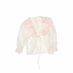 1JINN STUDIO | Naval Collar Ruffle Short Style Blouse