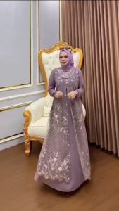 COD Rihanna Dress Ceruty Babydoll Swaroski Gamis Wanita Terbaru 2024 Viral Kekinian Dress Kondangan