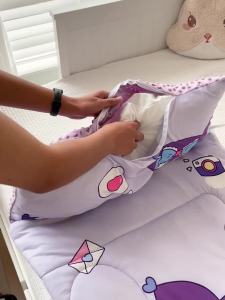 ถุงนอนเด็กขนเป็ด ผ้าห่มเด็กอนุบาลเด็กฤดูใบไม้ผลิและฤดูใบไม้ร่วงผ้าห่มพกพาอุปกรณ์ป้องกันการเตะ ฤดูใบไม้ร่วงและฤดูหนาว