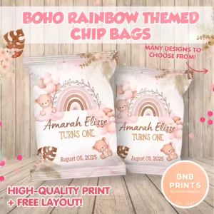 BOHO RAINBOW CHIPBAGS CUSTOMIZABLE ANY THEME