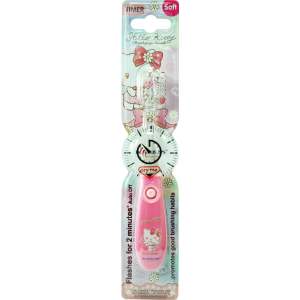 Dr.Phillips แปรงสีฟันเด็ก แปรงสีฟันจับเวลา ชุดแปรงเด็กไฟกระพริบคิตตี้ Hello kitty สำหรับเด็กอายุ3ปีขึ้นไป Toothbrush set