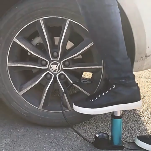 HFTOY Bơm chân xe máy xe đạp xe đạp vòng bơi bóng bàn đạp hộ gia đình đa chức năng bơm nhỏ gọn tiết kiệm lao động Lạm Phát