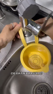 Hot Sale 水槽滤水篮 水槽沥水篮 垃圾收集二合一 水龙头悬挂式 创意可拆卸厨房垃圾过滤器 2IN1 Sink Strainer Basket Faucet Hanging Sink Drain Basket Household Accessories COD