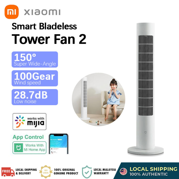 Xiaomi Smart Bladeless Tower Fan 2 Smart WiFi Connect with Mijia APP DC ...