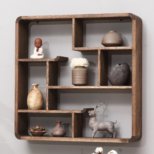 Wall Mounted Solid Wood Shelf Bedroom Living Room Simple Creative Decoration Hanging Rack Home Furniture Storage Organizer