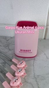 MM - Garpu Buah Stainless Motif Animal / Garpu Kue Dessert Buah / Tusukan Garpu Mini Animal Lucu Stainless Dekorasi Pesta