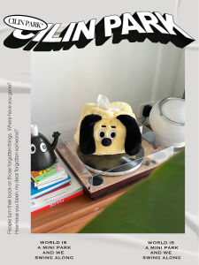 Hộp Đựng Khăn Giấy Hình Chú Chó Màu Vàng Dễ Thương CILINPARK Túi Đựng Đồ Trang Trí Nhà Đồ Trang Trí Nhà Phong Cách Dễ Thương