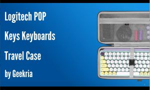 Geekria 75% Keyboard Case Hard Shell Travel Carrying Bag for Compact 84 Key Computer Mechanical Gaming Keyboard Compatible with Logitech POP Keys Mechanical Wireless