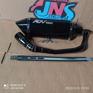 KNALPOT RACING ADV BLACK UNTUK ADV 150 SUARA BAS HALUS