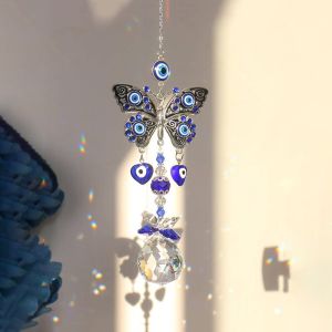 1 Piece Butterfly Devils Eye Crystal Pendant Family Outdoor Garden Decoration