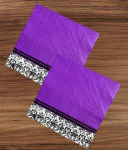 Party Dinner Napkin Serviette Disposable Paper Tissue - Colour Graphic Purple Batik Style Print [NSP119]