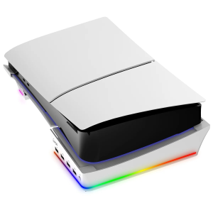 IPEGA Horizontal Stand with RGB LED Light for P5 Slim &P5 ProConsole Accessories with 14 Light Modes and 4-Port USB Ports