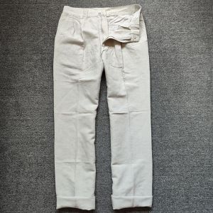 กางเกงขายาวทรงหลวมสไตล์ย้อนยุคสำหรับผู้ชาย ทรงตรง ผ้าฝ้ายแท้ กางเกงขายาวทรงลำลองระบายอากาศได้ดี ไซส์เล็ก ฤดูใบไม้ผลิและฤดูร้อน