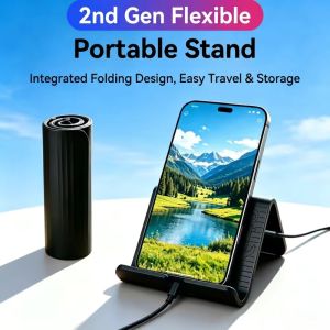 2026 New Portable Foldable Flexible Silicone Non-Slip Durable Phone Stand Bendable Freely into Any Shape for Mobile Phone